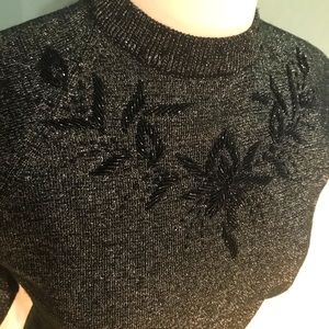 Vintage pinup lurex holiday sweater